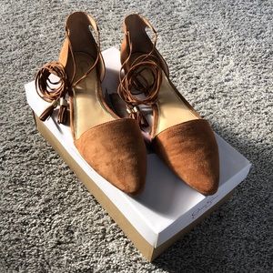 New in Box Gladiator Style Lace Up Pointed Flats